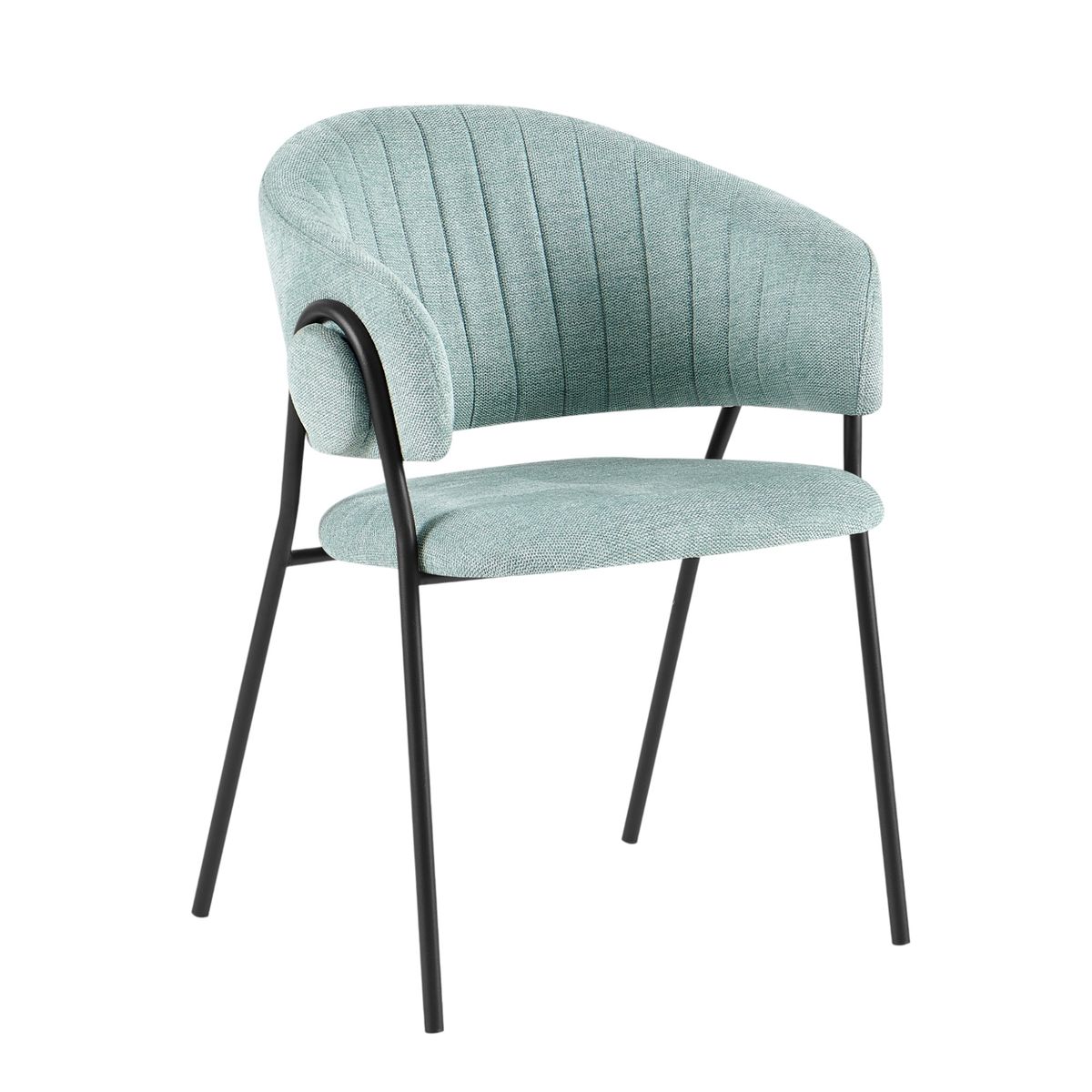 MUEBLES FIOTTI - Silla de comedor Verde Azul Ayesha 58x54cm