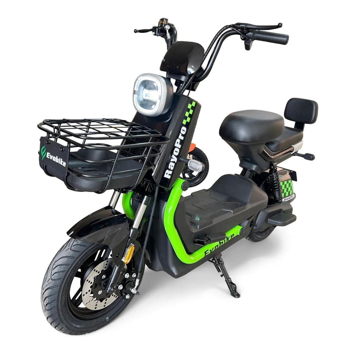 EVOBIKE - Bicicleta Eléctrica EVOBIKE RAYO PRO 48kmh color NEGRO VERDE 350W