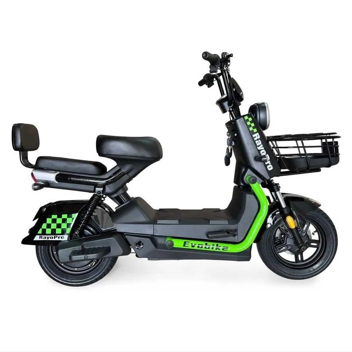 EVOBIKE - Bicicleta Eléctrica EVOBIKE RAYO PRO 48kmh color NEGRO VERDE 350W