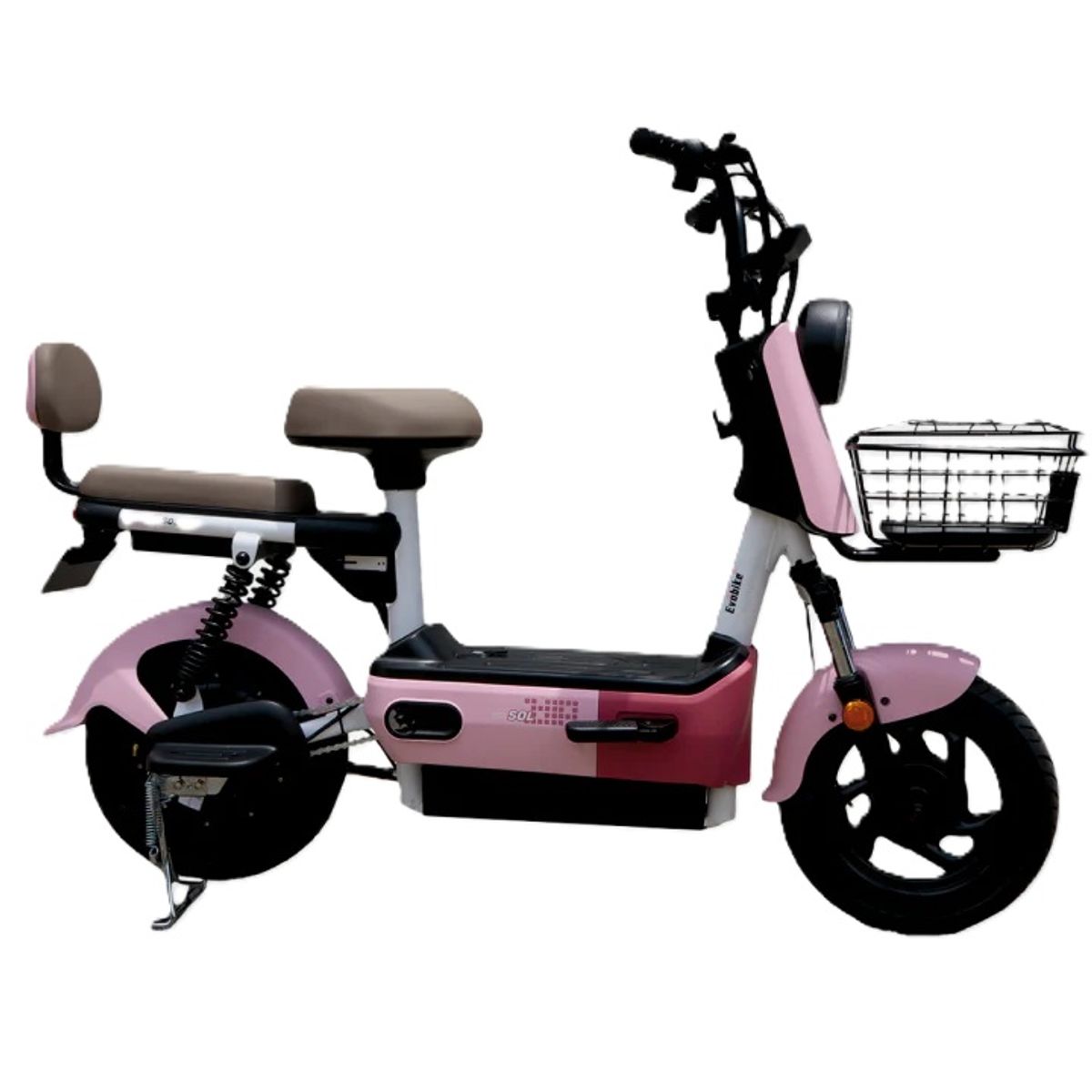 EVOBIKE - Bicicleta Eléctrica EVOBIKE SOL PRO 35kmh ROSADA 350W Batería Extraíble