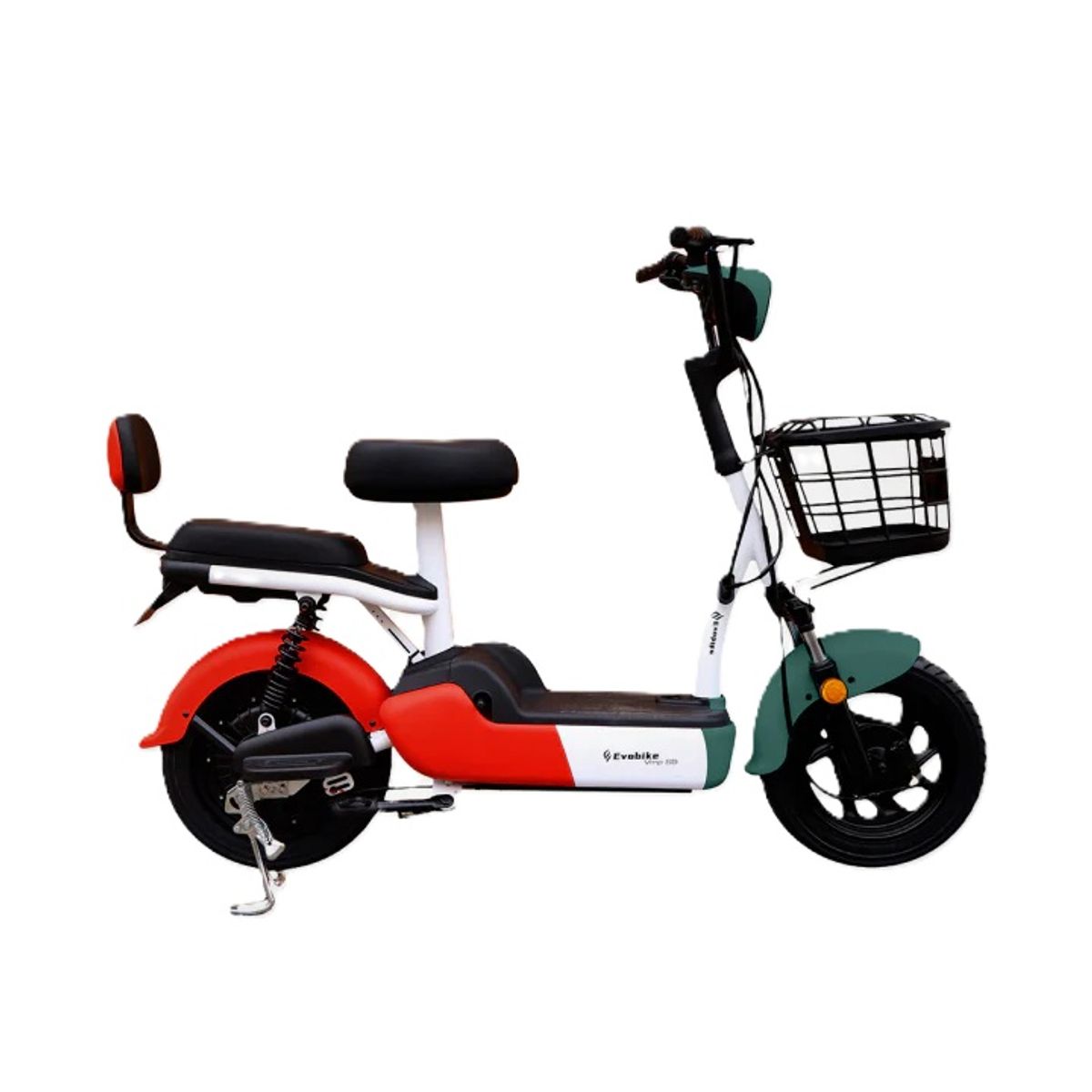 EVOBIKE - Bicicleta Eléctrica EVOBIKE VMP-S5 35kmh color VERDE ROJO 350W Batería Extraíble