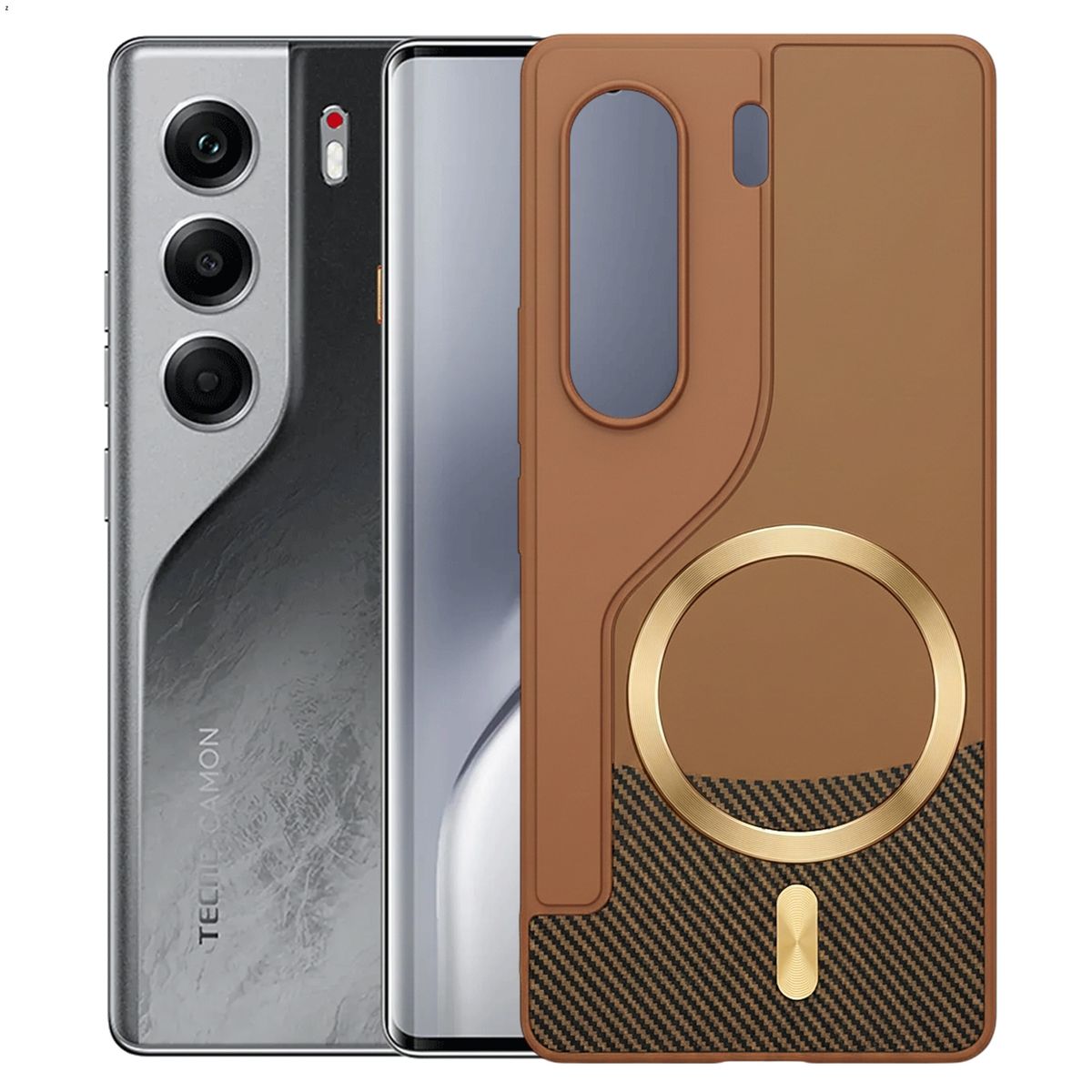 GENERICO - Funda Estuche Carbono Carga Magnética Compatible Tecno Camon 40 Pro 5G