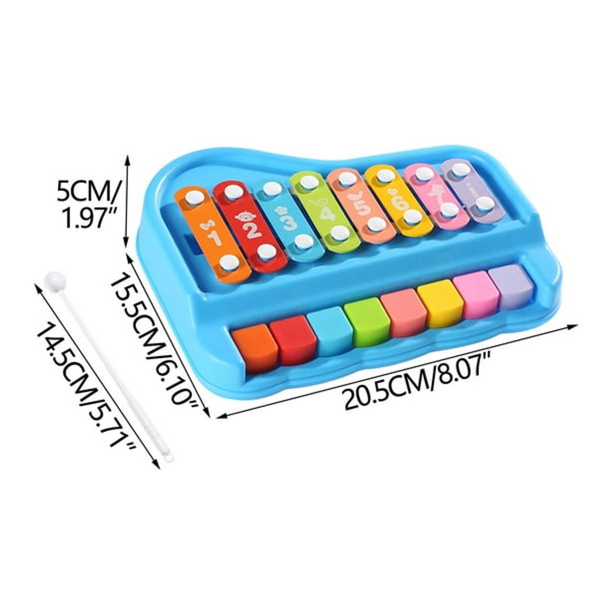 MIELTECH - Piano Xilofono Instrumento Musical Interactivo Niños Bebe