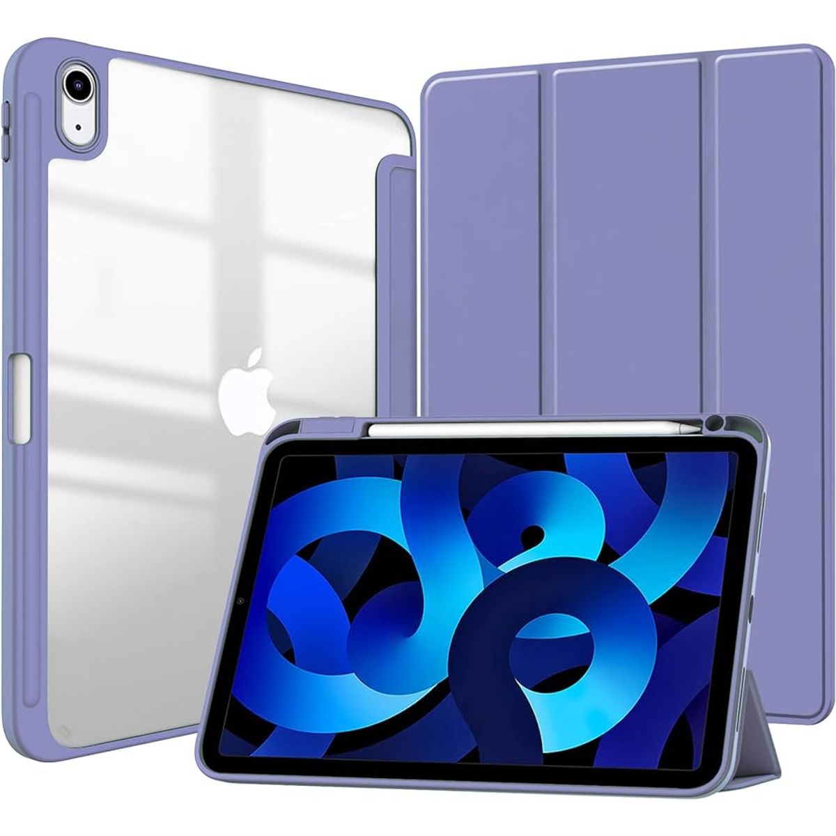 GENERICO - Estuche Protector Smart Clear Para Ipad Mini 6 Y Ipad Mini 7 (A17 Pro) - Morado