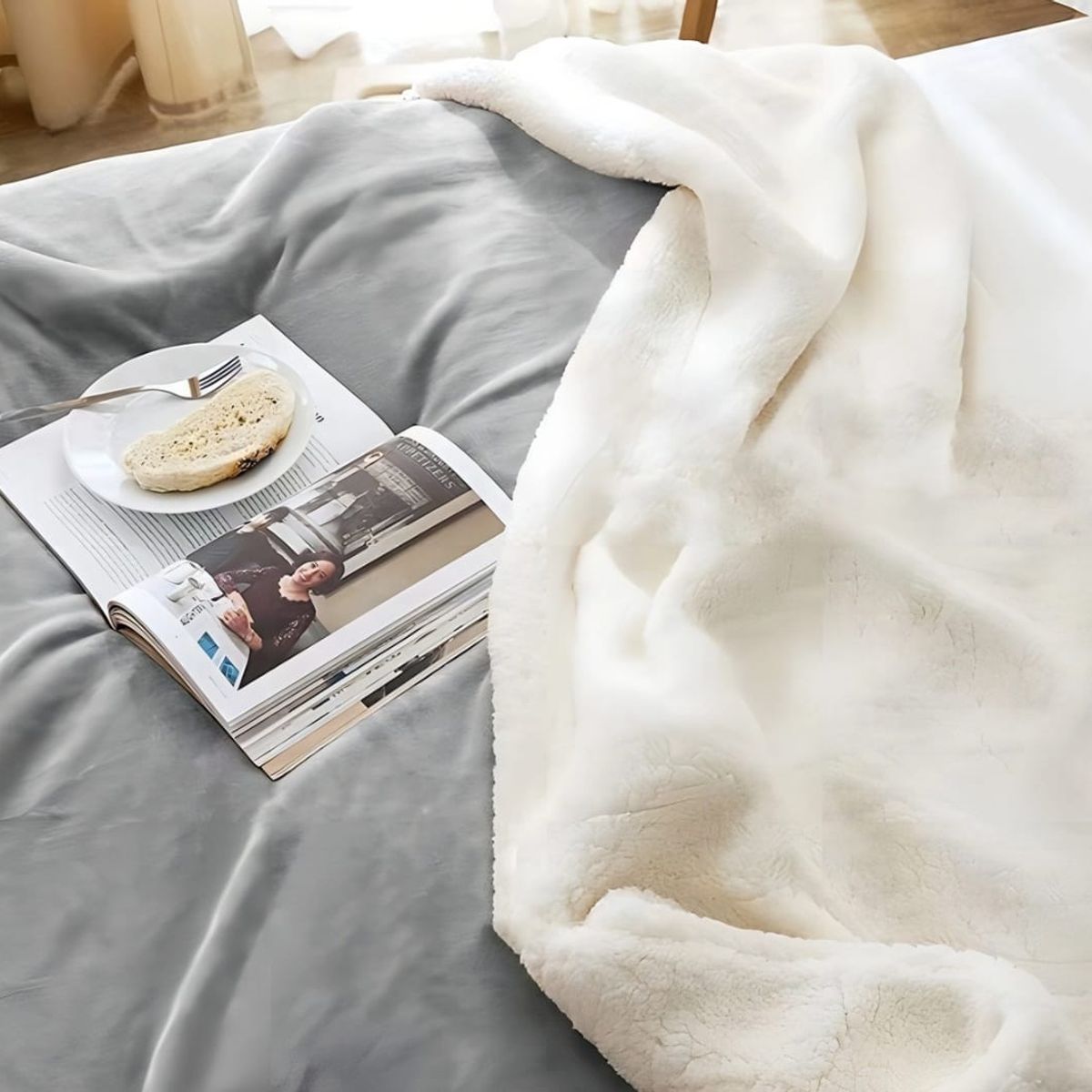 GENERICO - Cobija Térmica Ovejero Cama King 200x230 Color Gris