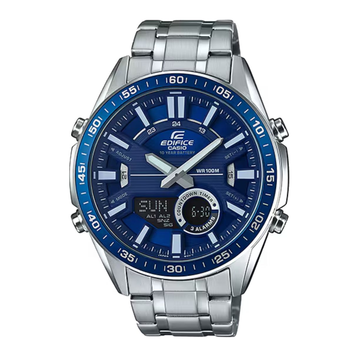 CASIO - Reloj Casio Edifice Para Hombre Deportivo EFV-C100D-2A  Cronógrafo en Acero Azul