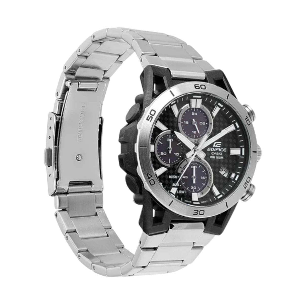 CASIO - Reloj Casio Edifice Para Hombre Moderno EQS-960D-1A Negro Plateado