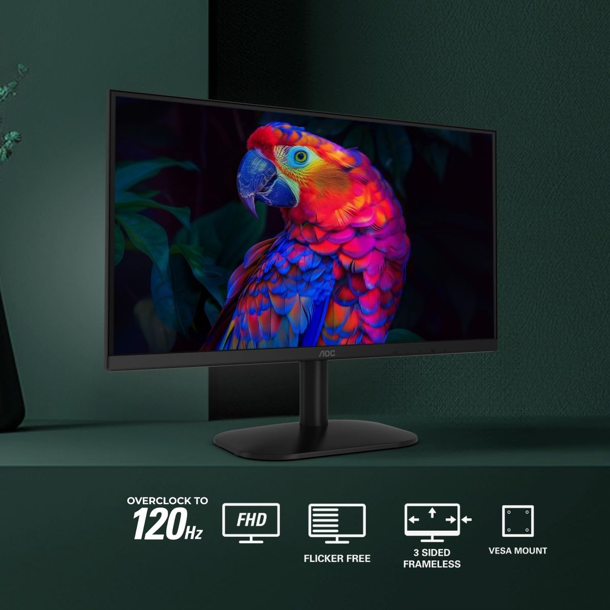 AOC - Monitor Gamer 22" Aoc Led Full Hd 120hz 1 Ms Hdmi Y Vga Negro