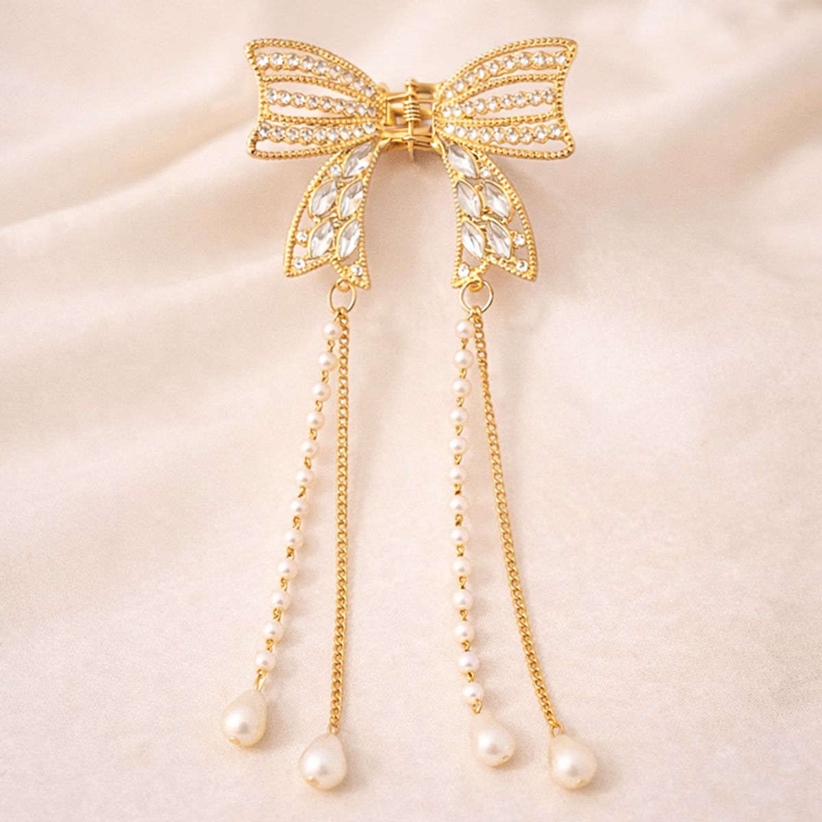 GENERICO - Pinza Gancho Caimán Moño Elegante Dorado Para Cabello