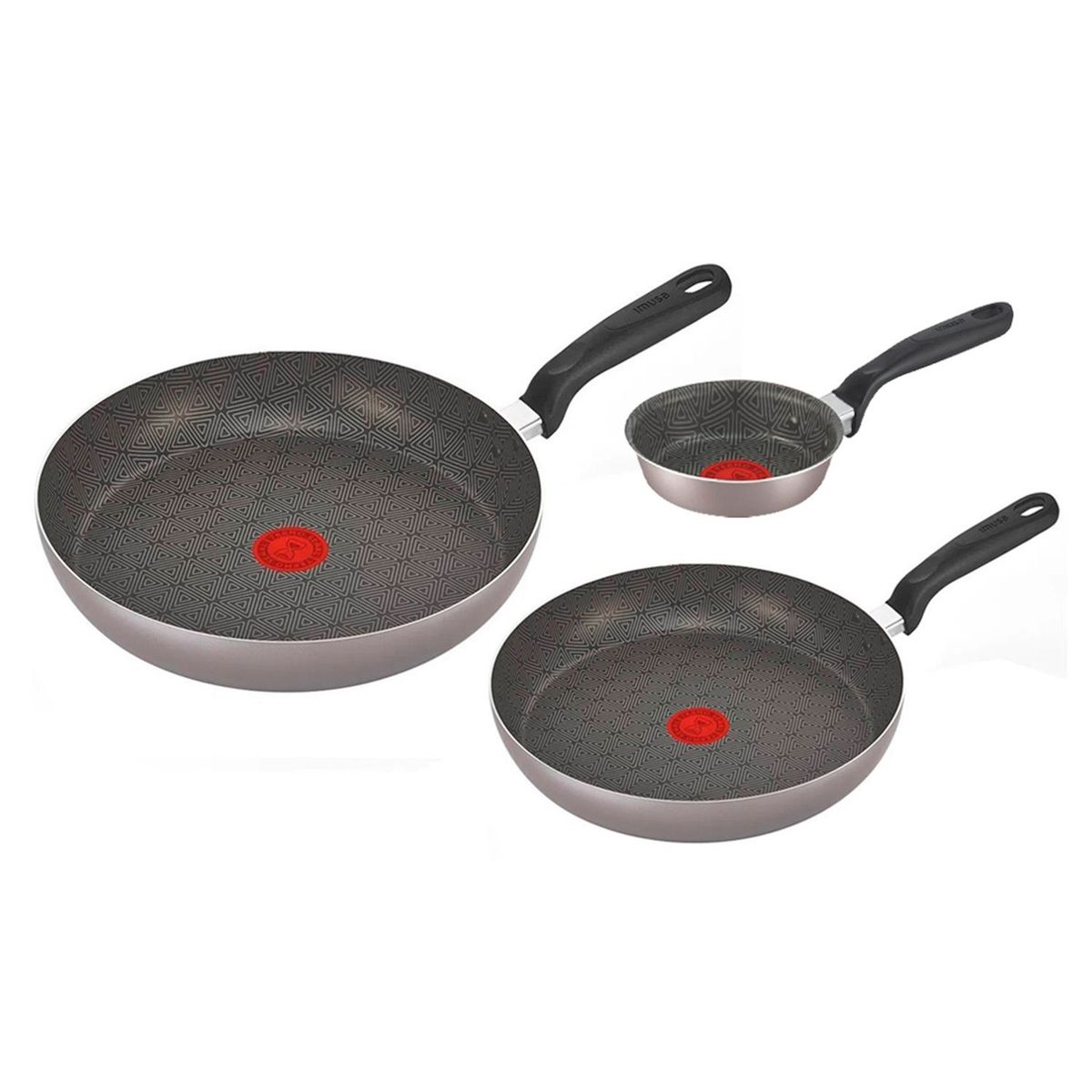 IMUSA - Set de Sartenes Imusa Antiadherente Aluminio 18 - 20 cm