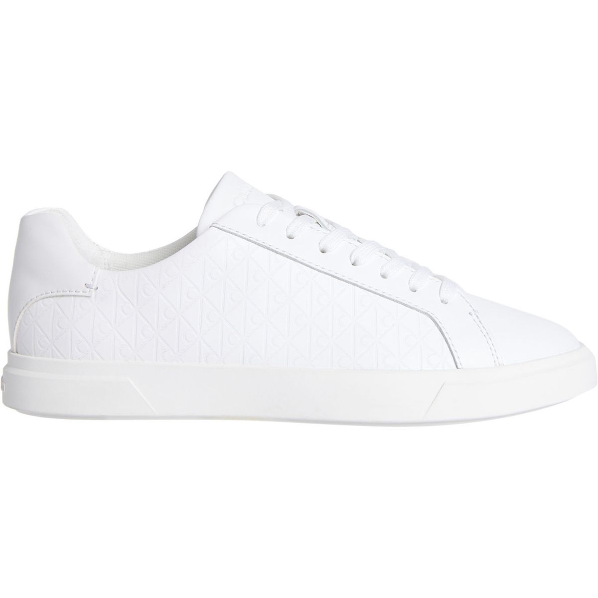 CALVIN KLEIN - Tenis blanco de perfil bajo con monograma en relieve Calvin Klein