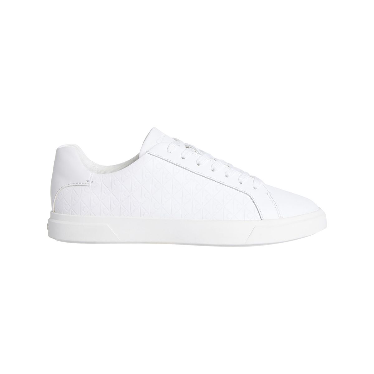 CALVIN KLEIN - Tenis blanco de perfil bajo con monograma en relieve Calvin Klein