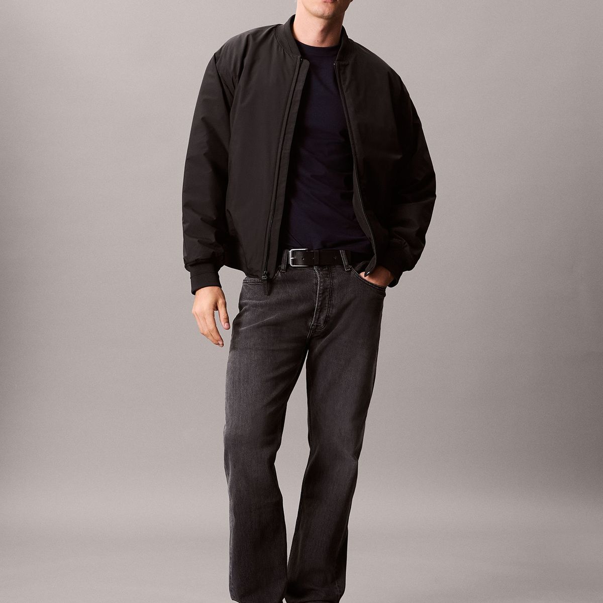 CALVIN KLEIN - Camiseta azul slim de manga corta Calvin Klein