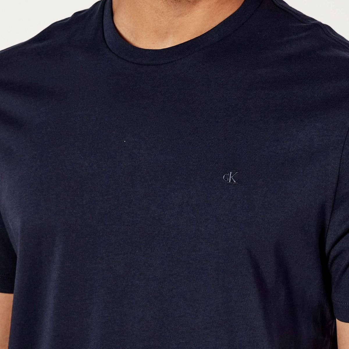 CALVIN KLEIN - Camiseta azul slim de manga corta Calvin Klein