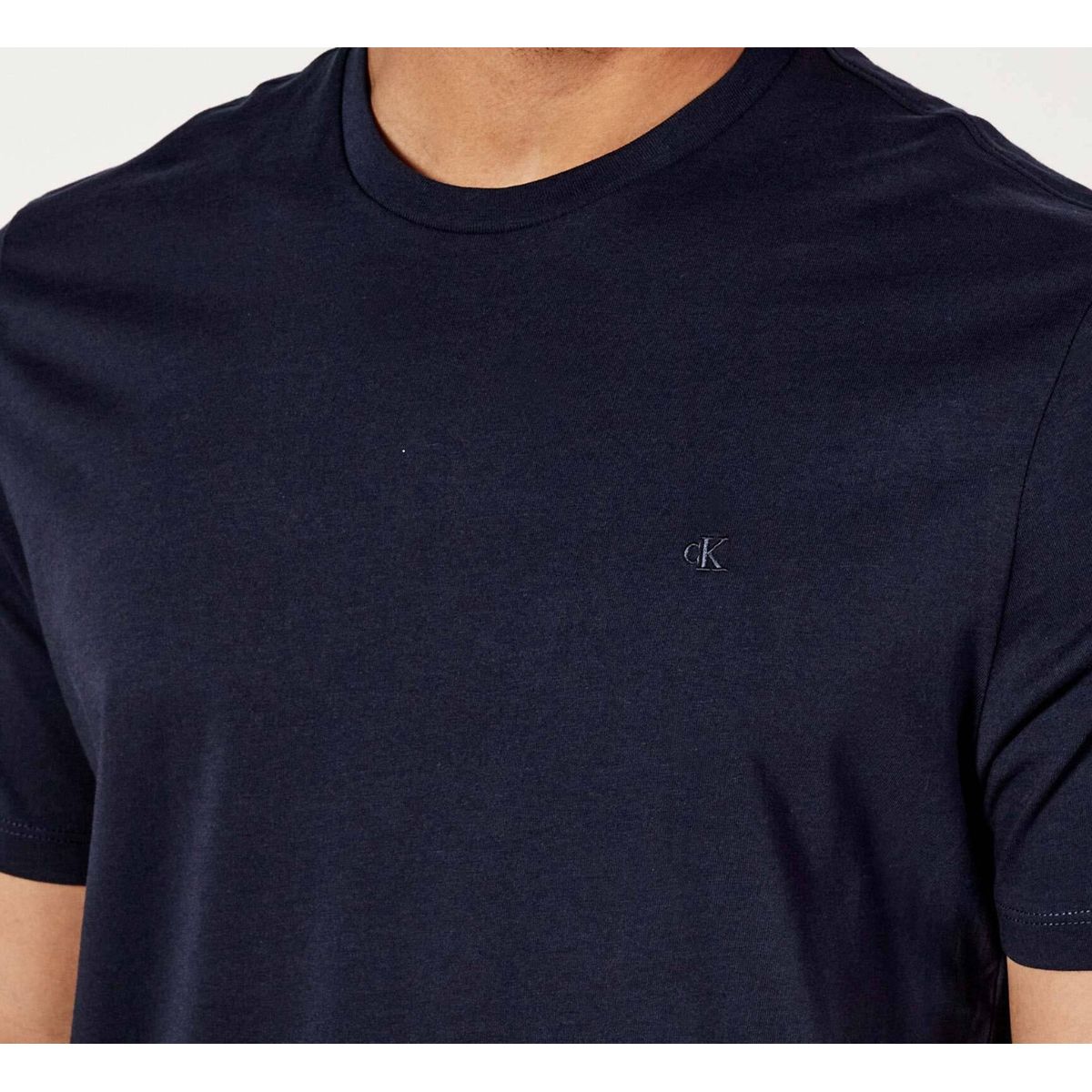 CALVIN KLEIN - Camiseta azul slim de manga corta Calvin Klein