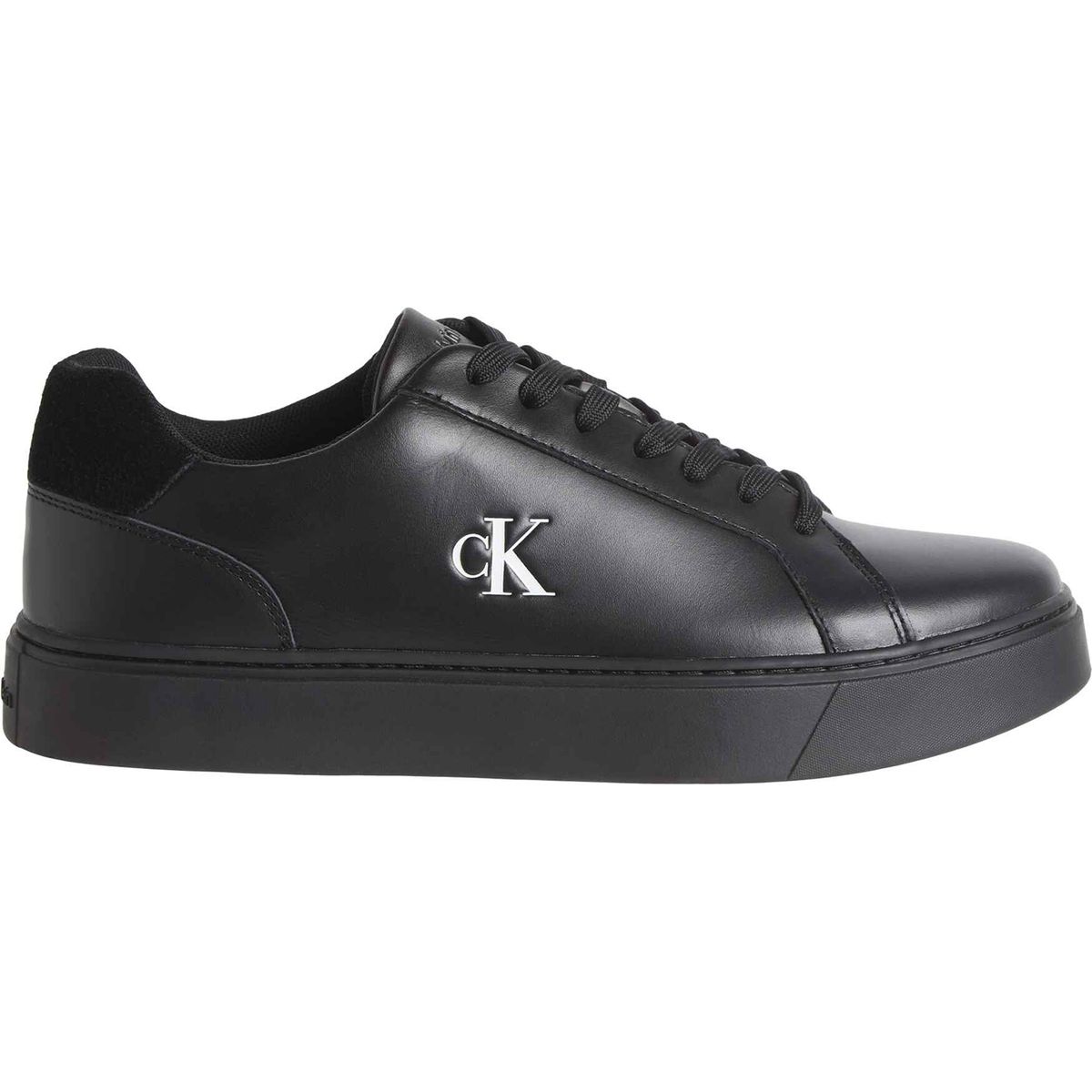 CALVIN KLEIN - Tenis negro classic de corte bajo en cuero Calvin Klein