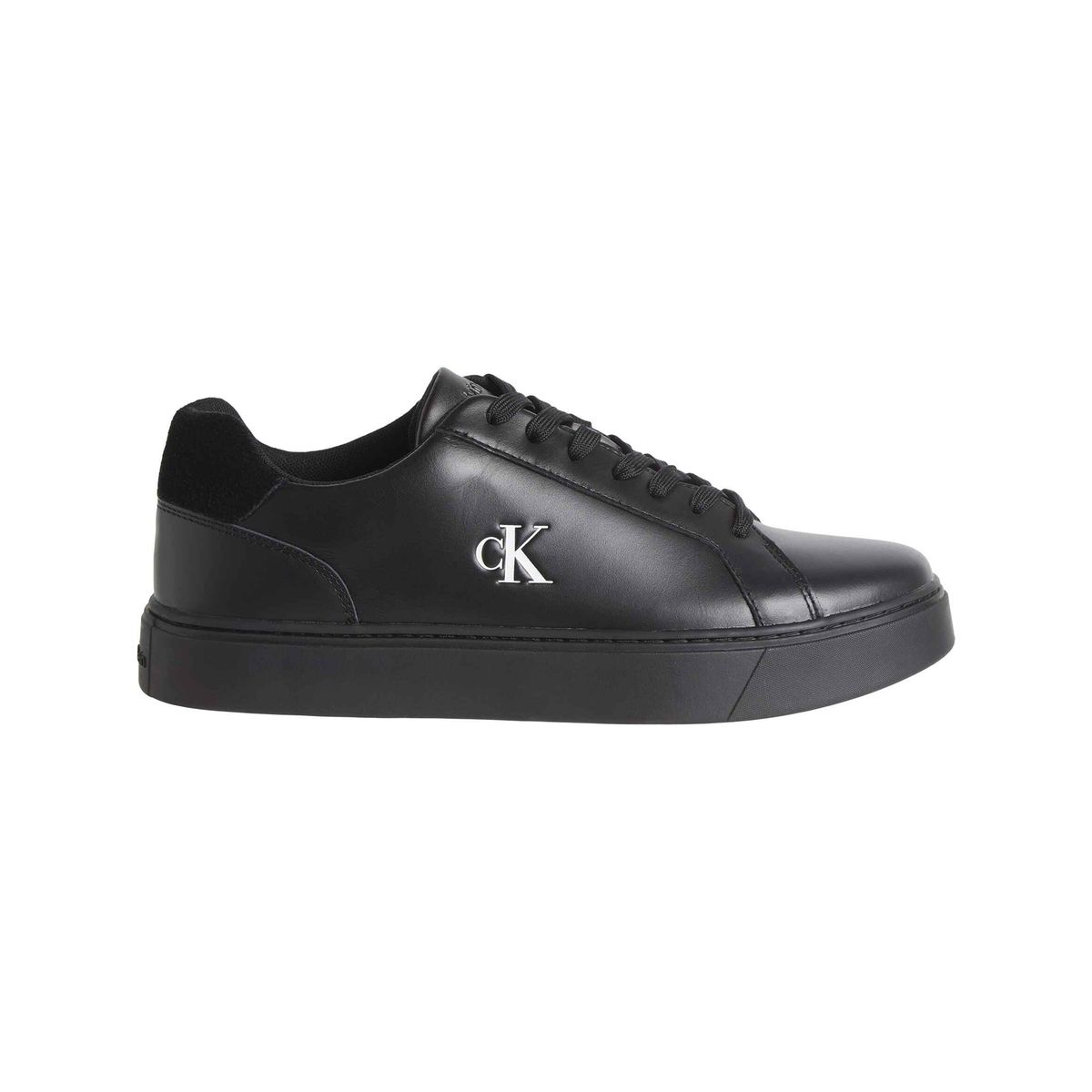 CALVIN KLEIN - Tenis negro classic de corte bajo en cuero Calvin Klein