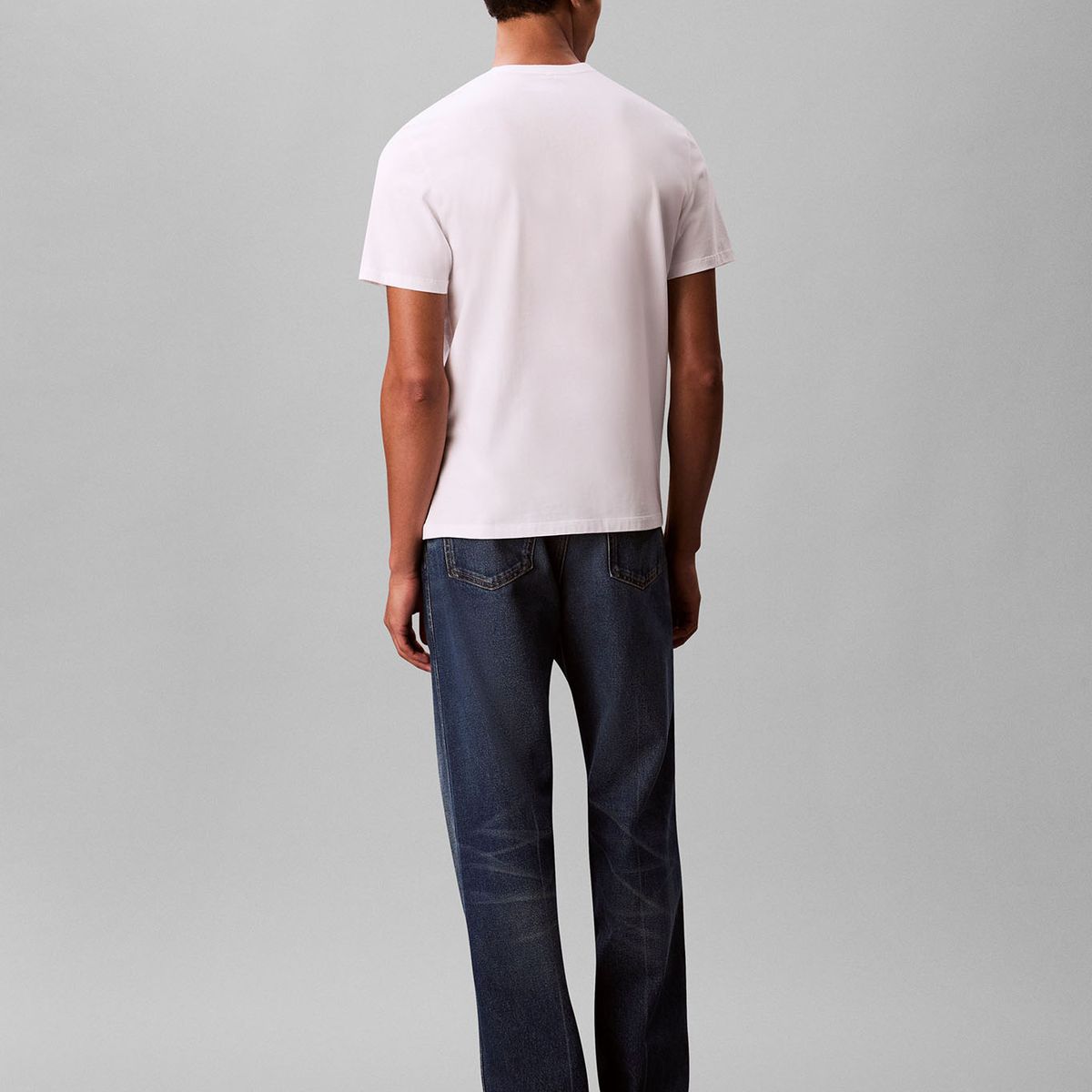 CALVIN KLEIN - Camiseta blanca con estampado gráfico de monograma Calvin Klein