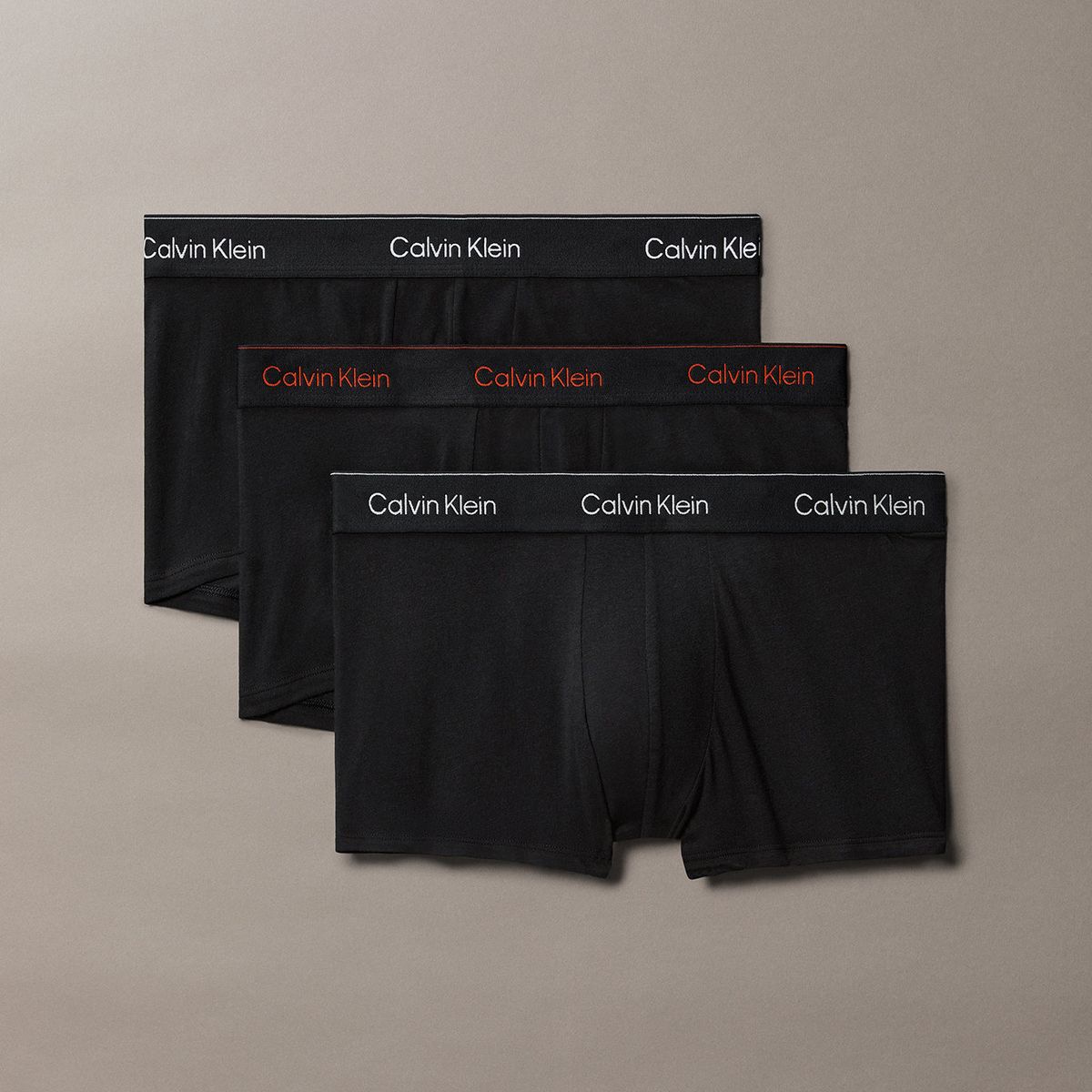 CALVIN KLEIN - Pack negro de 3 boxers ajustados de talle bajo - Icon Cotton Stretch Calvin Klein