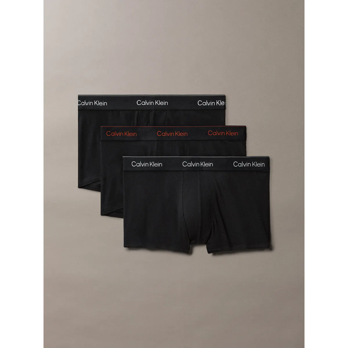 CALVIN KLEIN - Pack negro de 3 boxers ajustados de talle bajo - Icon Cotton Stretch Calvin Klein