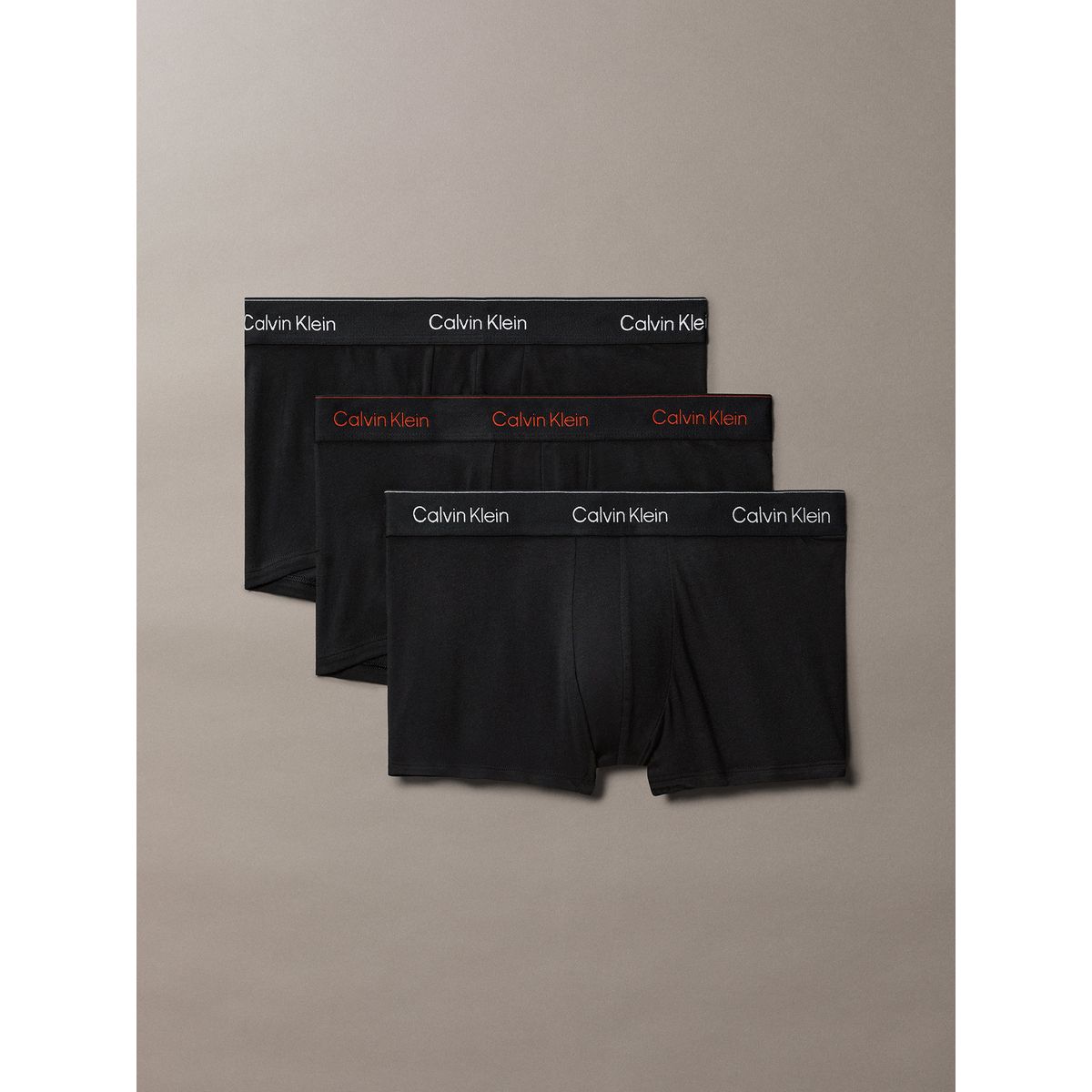 CALVIN KLEIN - Pack negro de 3 boxers ajustados de talle bajo - Icon Cotton Stretch Calvin Klein