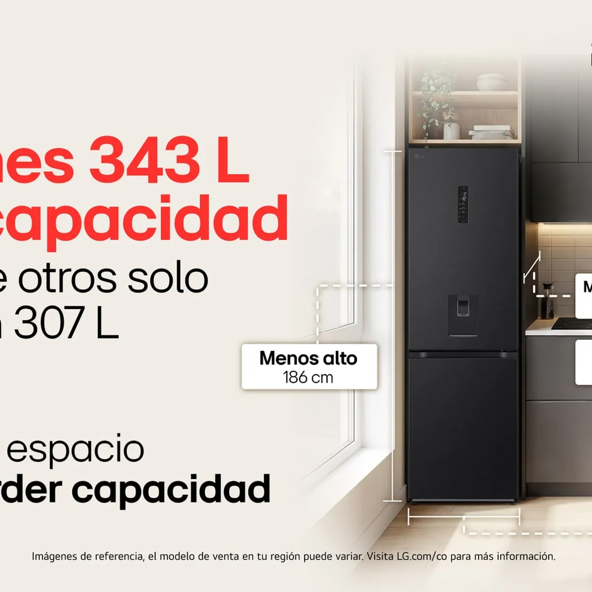 LG - Nevera LG Bottom Freezer 374 L No Frost Plateada GB37SPVAEVCCLM