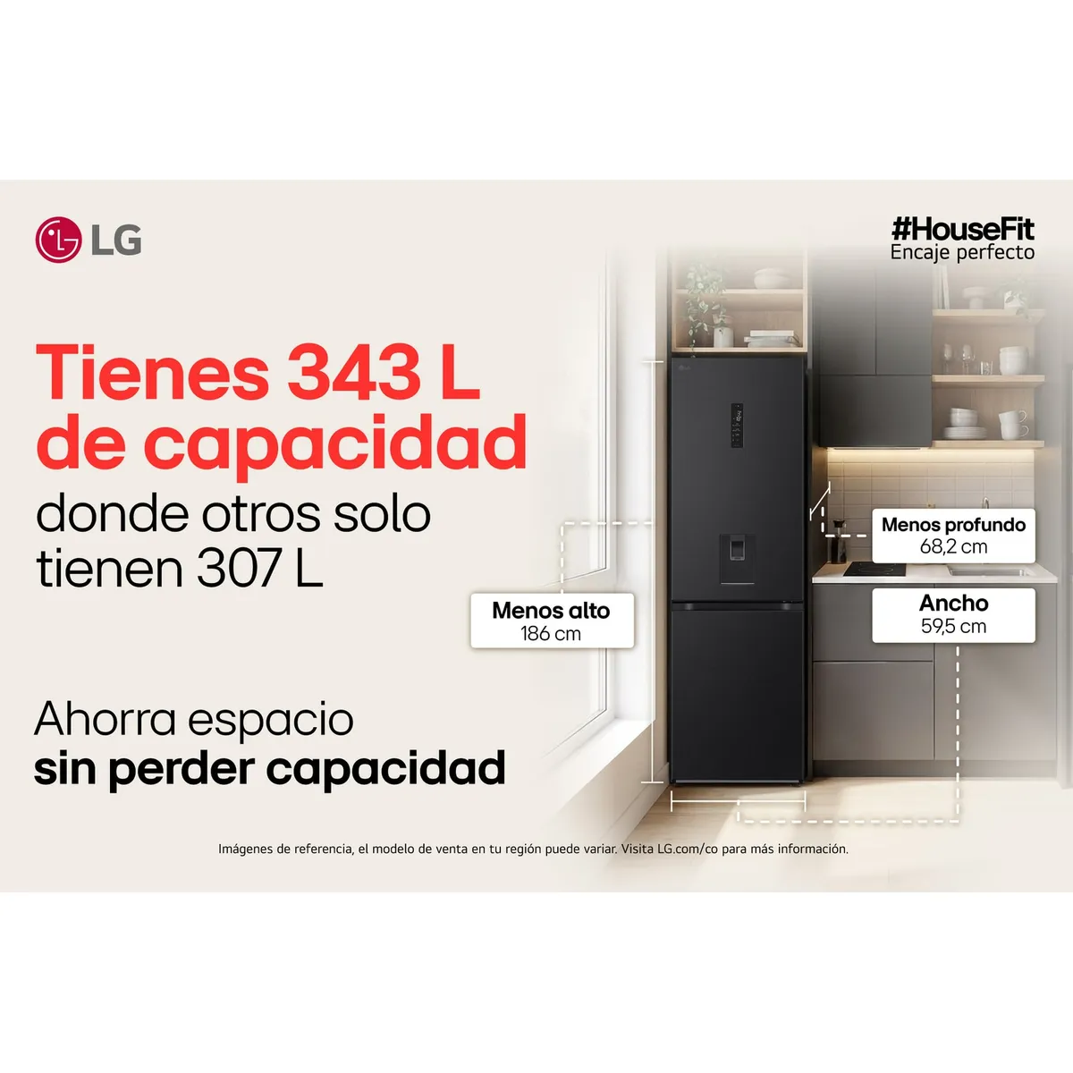 LG - Nevera LG Bottom Freezer 374 L No Frost Plateada GB37SPVAEVCCLM
