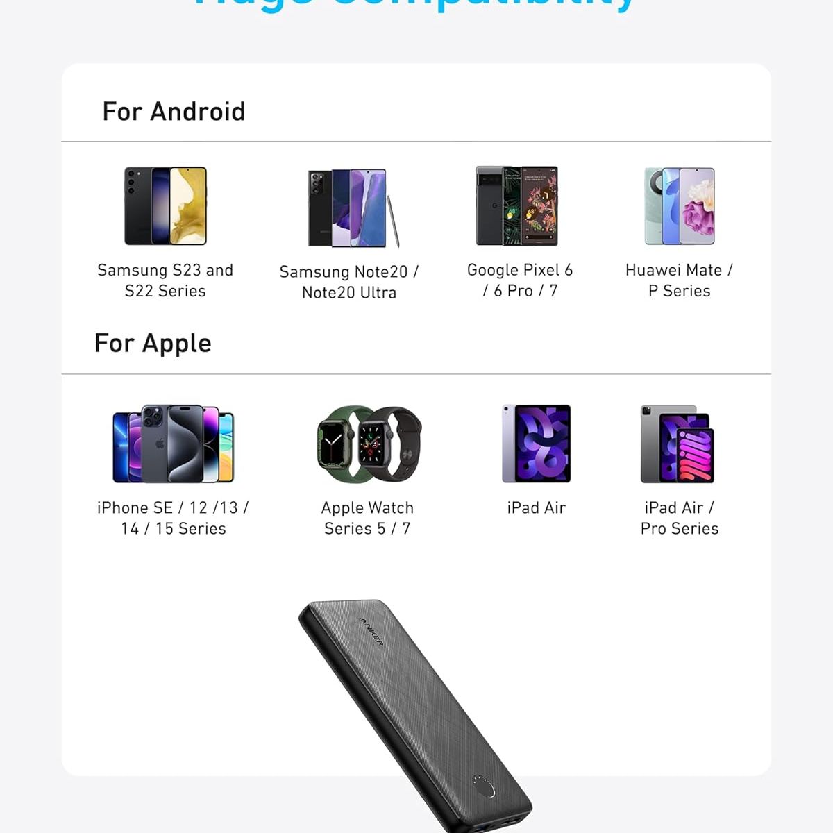 ANKER - Power Bank Anker PowerCore 10000 mAh Cargador Portátil