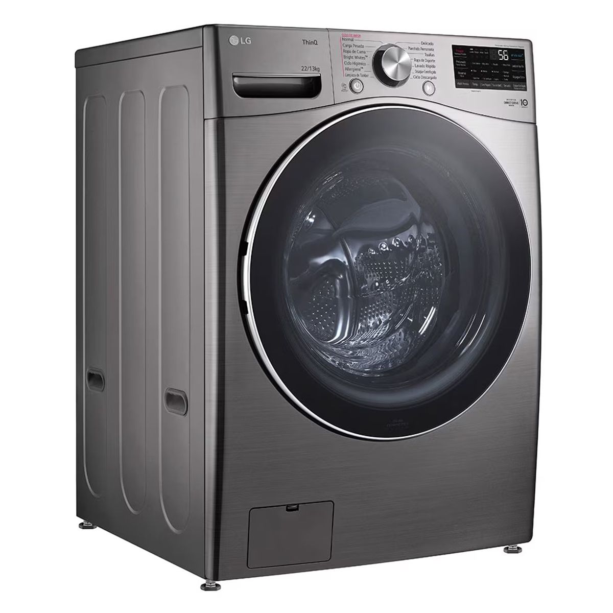 LG - Lavadora LG Carga Frontal 22 kg AI DD™ Steam+™ Inverter Plateada WD22VV2S6BRASSECOL