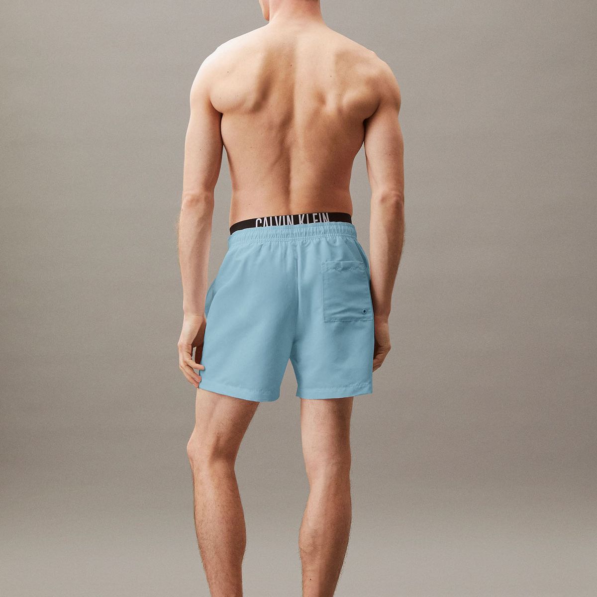 CALVIN KLEIN - Traje celeste de baño corto con cinturilla doble - Intense Power Calvin Klein