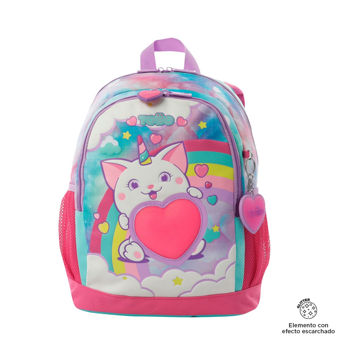 TOTTO - Combo Escolar Morral Sweety Heart + Lonchera y Cartuchera