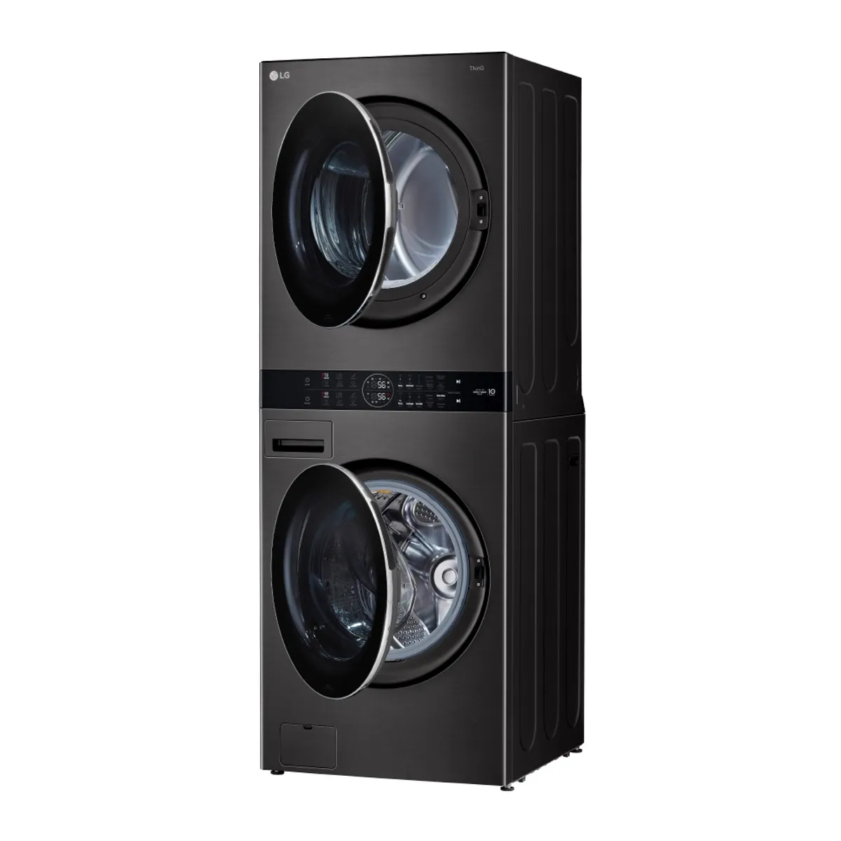 LG - Torre de Lavado LG 25 kg Lavado  13 kg Secado AI DD™ Smart Inverter Negra WK25BS6ABLECOL
