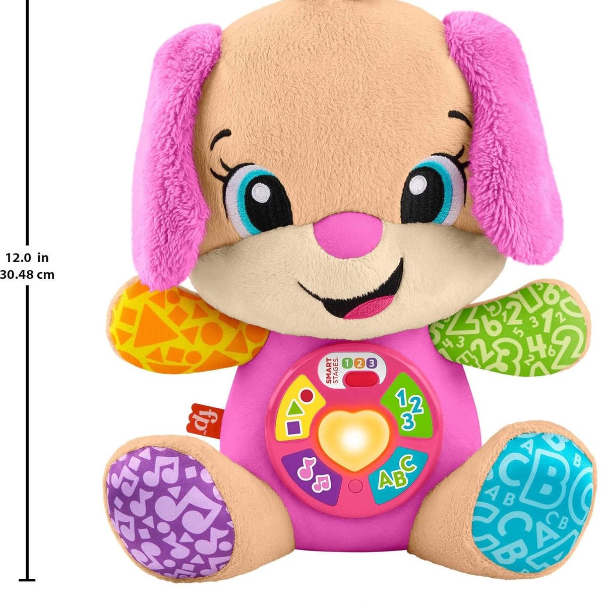 FISHER PRICE - Peluche Musical Fisher-price Aprendizaje Con Luces Y Sonido en Ingles Color Rosado