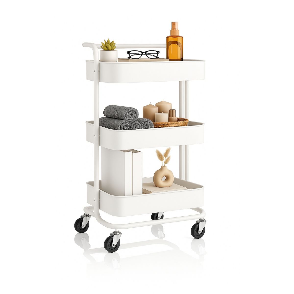 TECH - Carrito Organizador Acora De Gabinetes Ruedas Multiusos