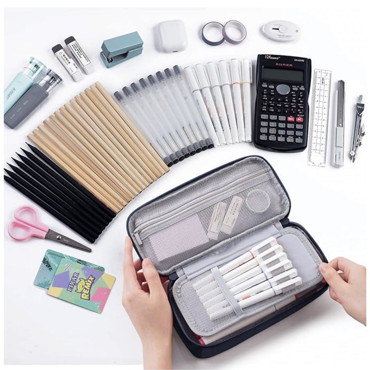 GENER - Cartuchera Organizador Lapices Multiples Compartimentos