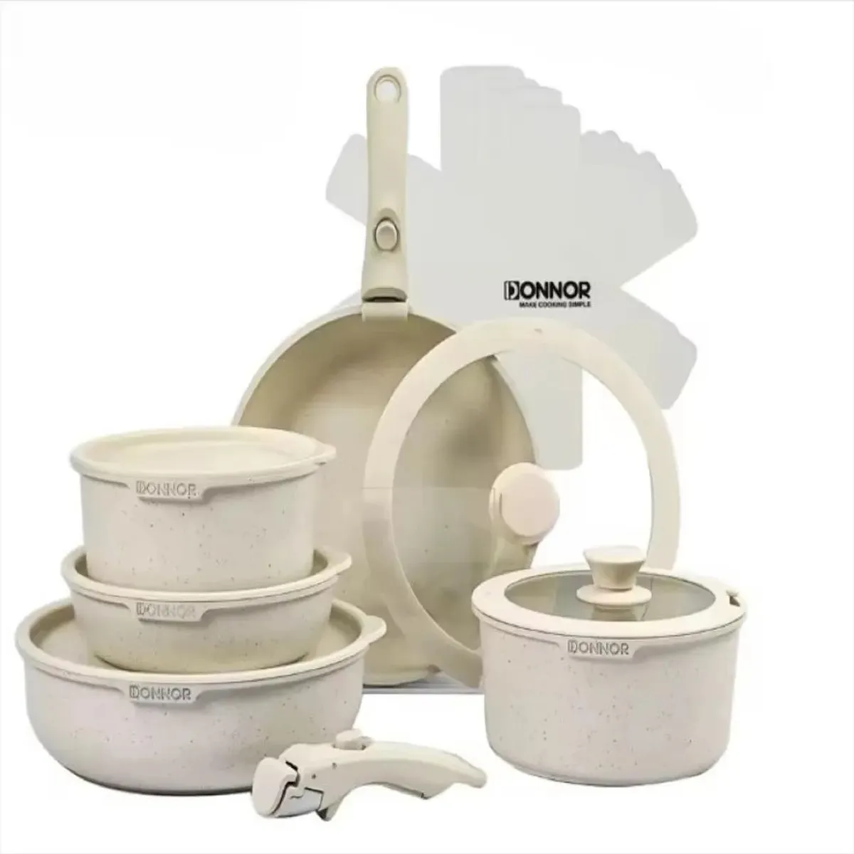 GENERICO - Juego de Ollas Antiadherentes en Granito Ceramica Premium