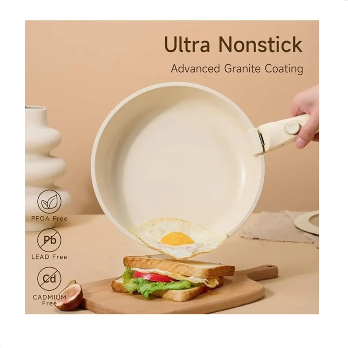 GENERICO - Juego de Ollas Antiadherentes en Granito Ceramica Premium