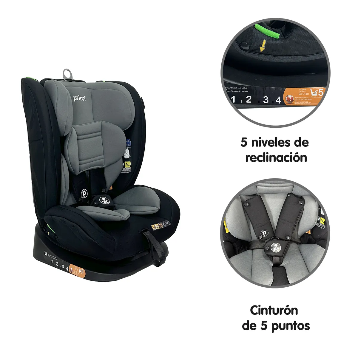 PRIORI - Silla Carro Bebe Priori Prix Isize Coal