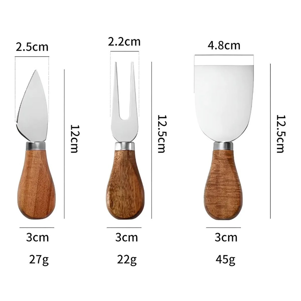 GENERICO - Tabla De Marmol Para Queso Set De 6 Piezas Con Utensilios De Bambu Y Esteticos