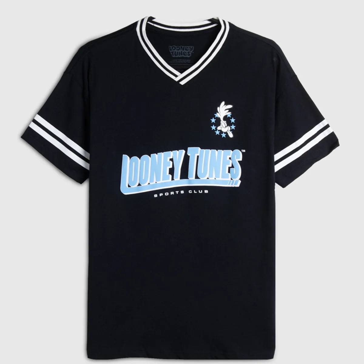 KOAJ - KOAJ Camiseta cuello V azul intensa oversize de Looney Tunes Niño