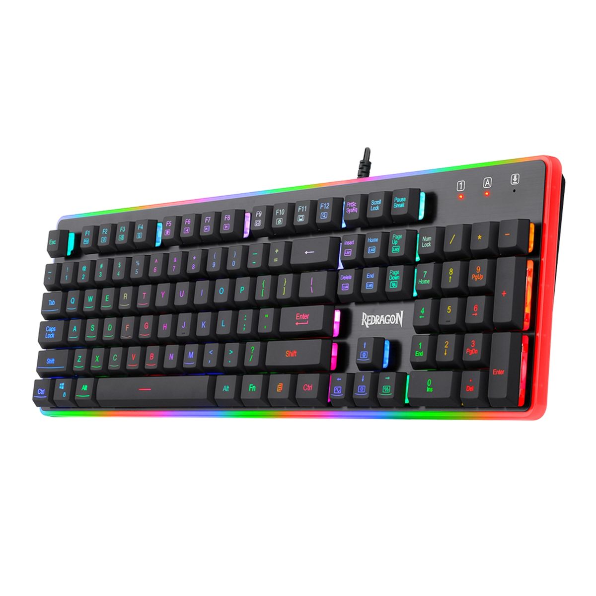 REDRAGON - TECLADO REDRAGON DE MEMBRANA 100% DYAUS K509 RGB NEGRO CABLEADO