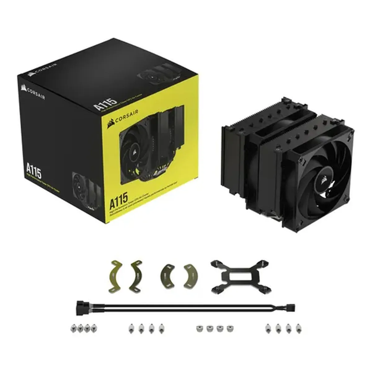 CORSAIR - Disipador CPU Corsair A115 NEGRO con Ventilador Silencioso y Refrigeración Eficiente