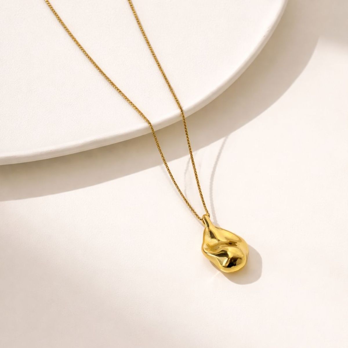 GENERICO - Collar Cadena Con Dije Orgánico Chunky Elegante Para Mujer