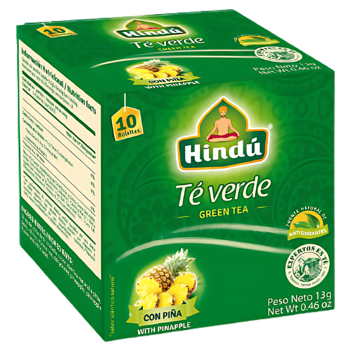 HINDU - Aromatica Infusion Te Verde Y Piña 10 Sobres