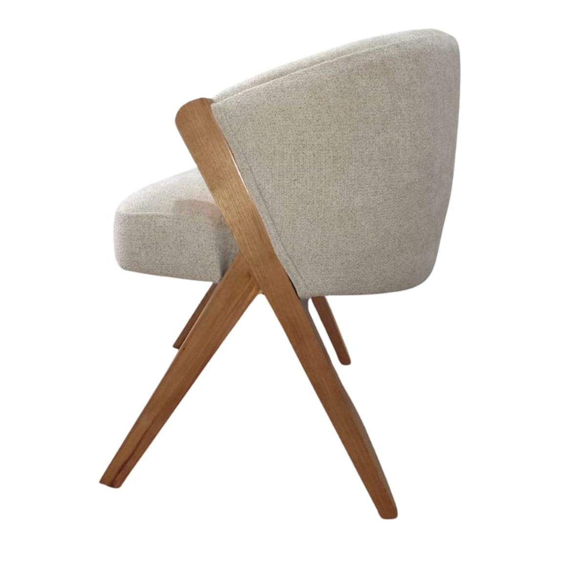 GENERICO - SILLA AUXILIAR POLTRONA BEIGE MADERA ROBLE NATURAL