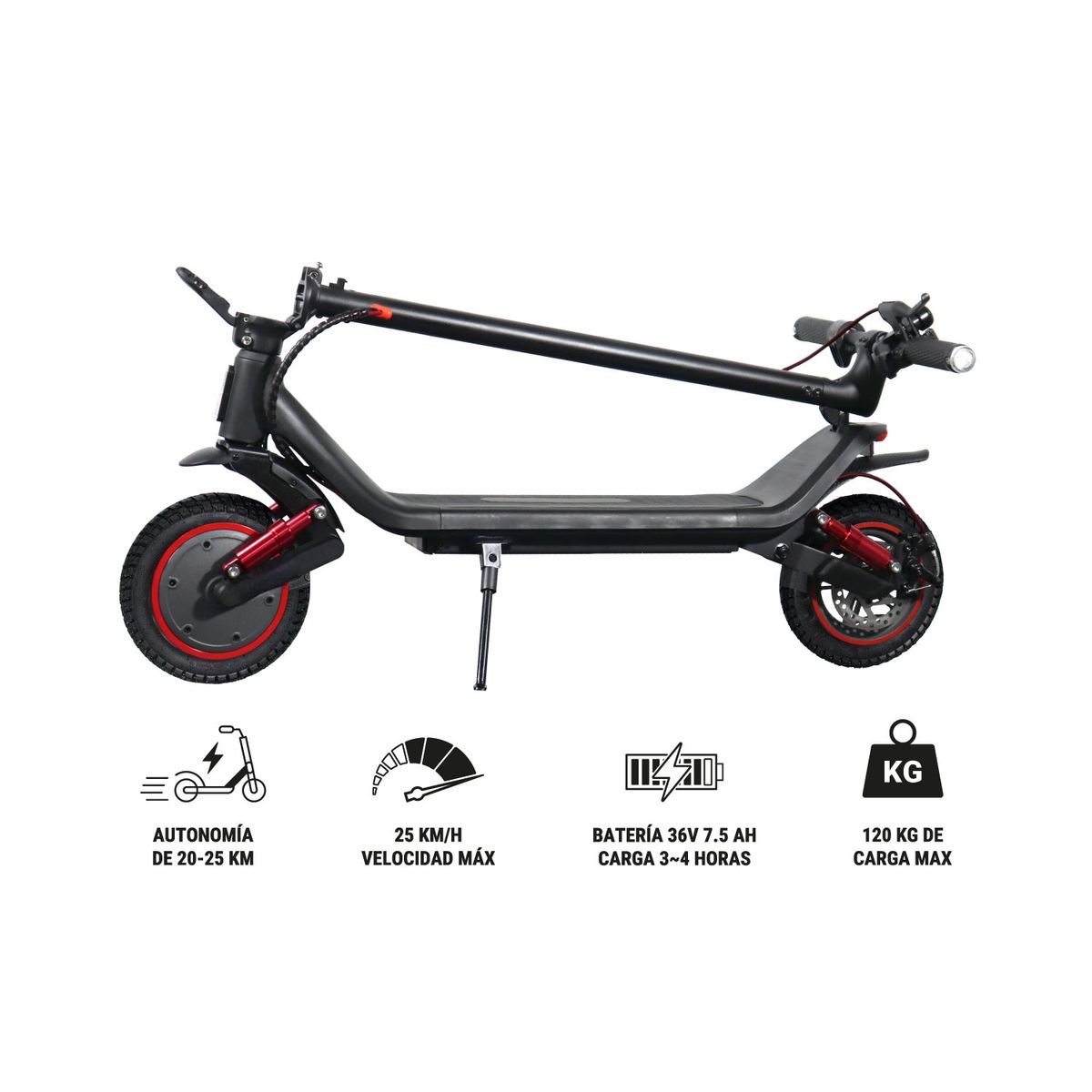 BALANTY - PATINETA ELECTRICA SCOOTER SCOOTY PRO 25 KM/H VELOCIDAD MAXIMA AUTONOMIA DE 12 - 25 KM/H