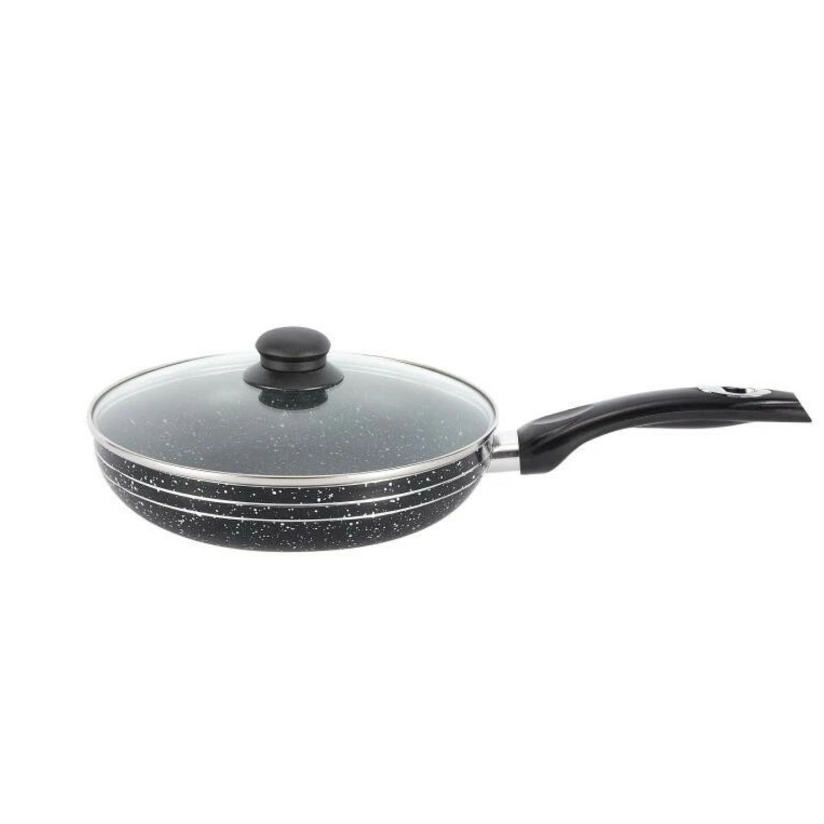 GENERICO - Sartén Antiadherente Con Tapa De Vidrio - Induccion Gas Electricas y Cerámica