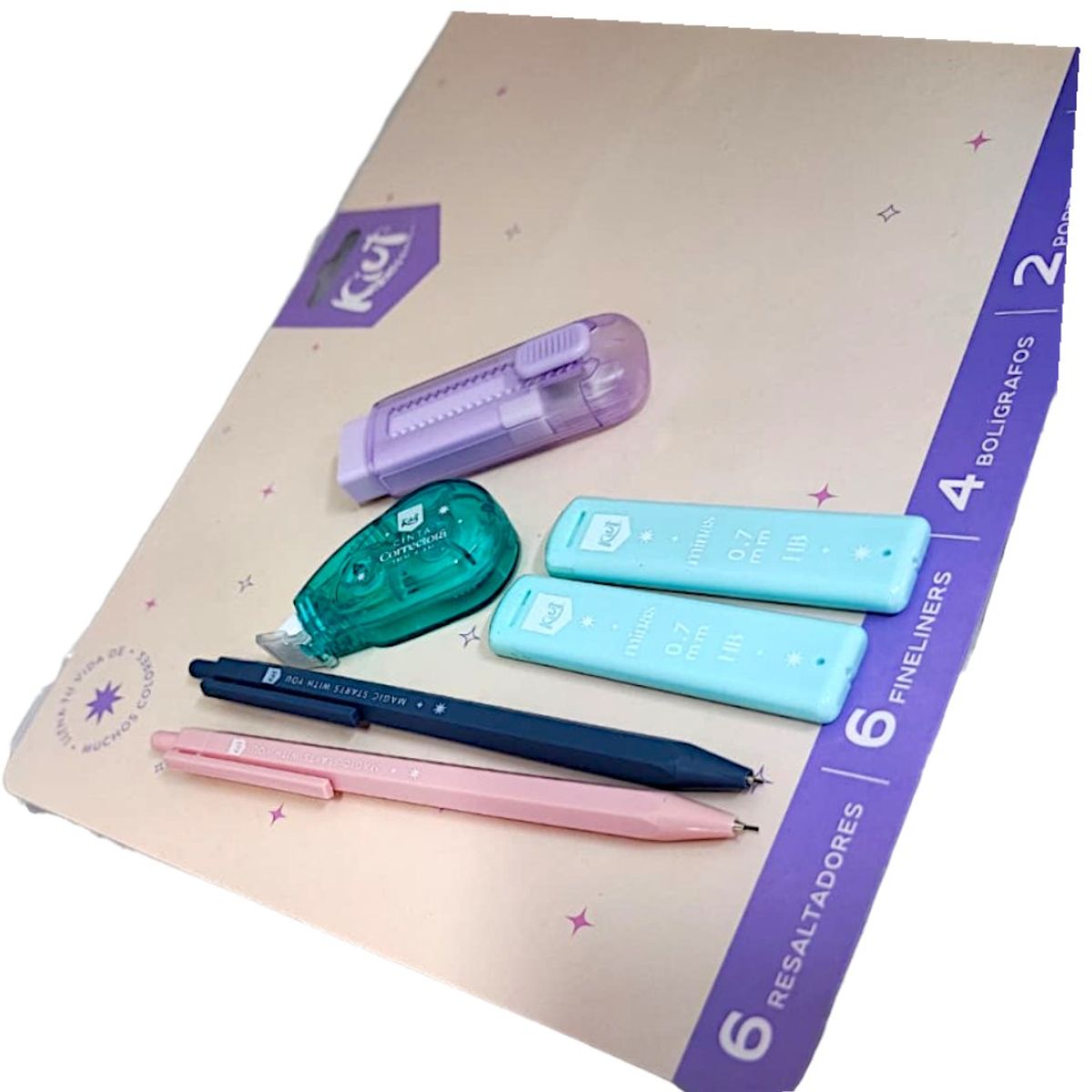 KIUT - Kit De Escritura Kiut 22 Piezas Resaltadores Y Bolígrafos.