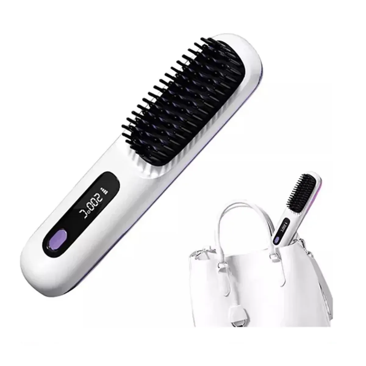GENERICO - Cepillo Plancha Portatil de Cabello Recargable Usb