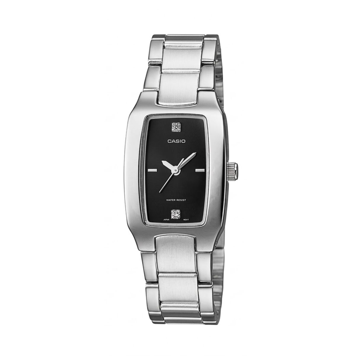 CASIO - Reloj Casio Para Mujer Elegante LTP-1165A-1C2 Plateado Esfera Negra
